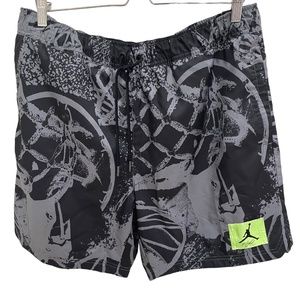 Men's Jordan Flight Beach Running Shorts Black Comfort CZ4749-010 Size L LARGE